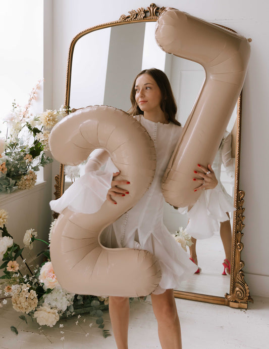 40-Inch Number Balloons – Elegant Party Décor
